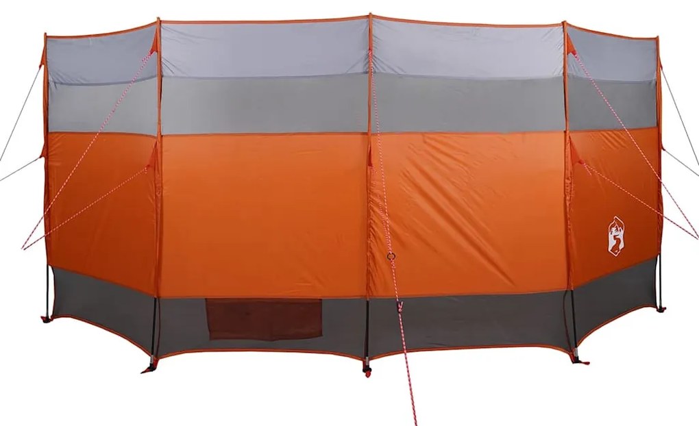 Corta-vento de campismo 366x152x152 cm impermeável laranja