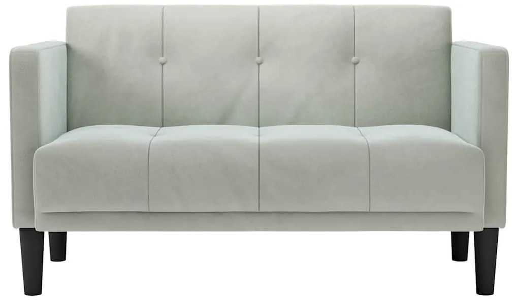Sofá-luvas 111 cm veludo cinzento-claro