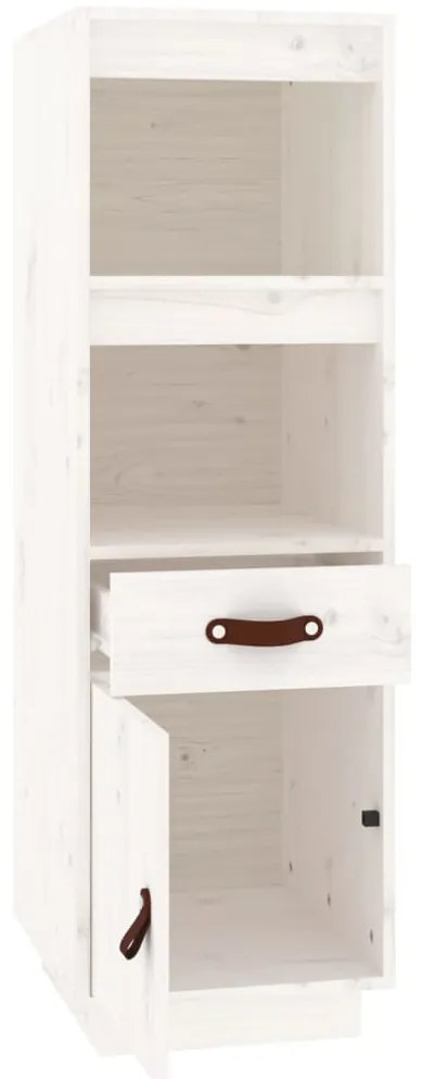 Aparador alto 34x40x108,5 cm pinho maciço branco