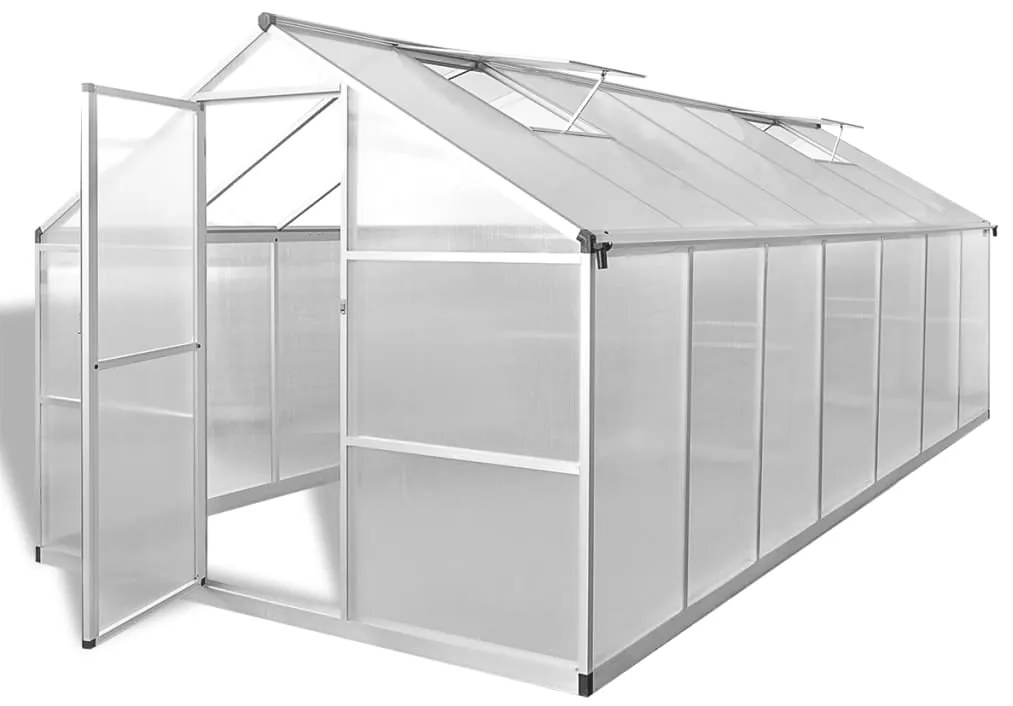 vidaXL Estufa reforçada com alumínio 10,53 m²