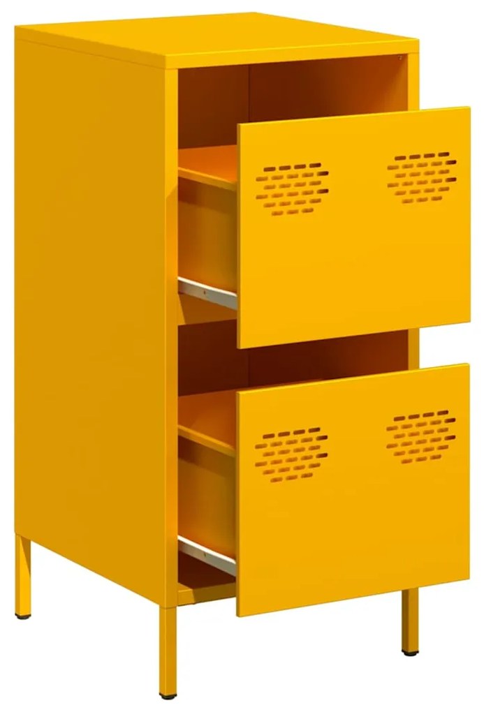 Aparador 35x39x73,5 cm aço laminado a frio amarelo mostarda