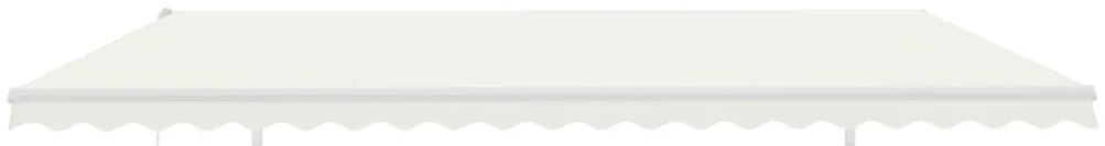 Toldo automático c/ LED e sensor de vento 5x3,5 m cor creme