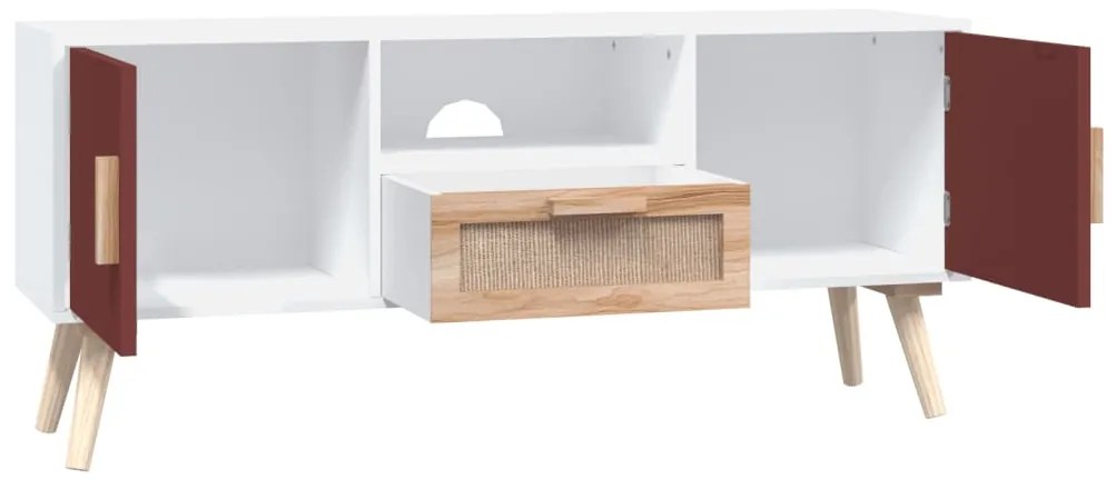 Móvel de TV Dreams em Vime - Branco - Design Cannage