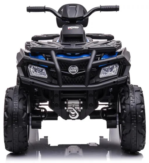 Moto 4 elétrica para crianças de 24 volts, 4x4 pneus de borracha, banco em pele Azul