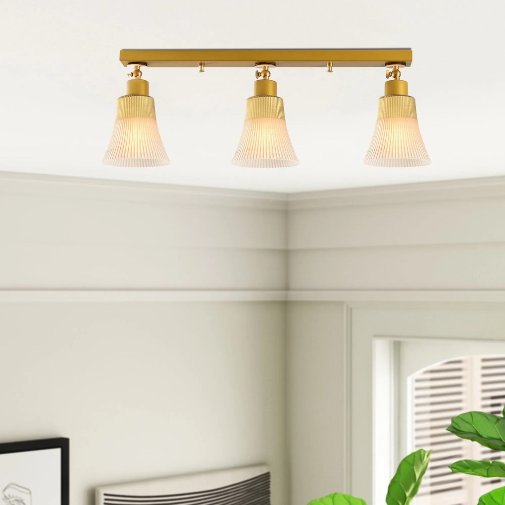 Chandelier Foca – Dourado – Diâmetro 62 cm, Altura 22 cm