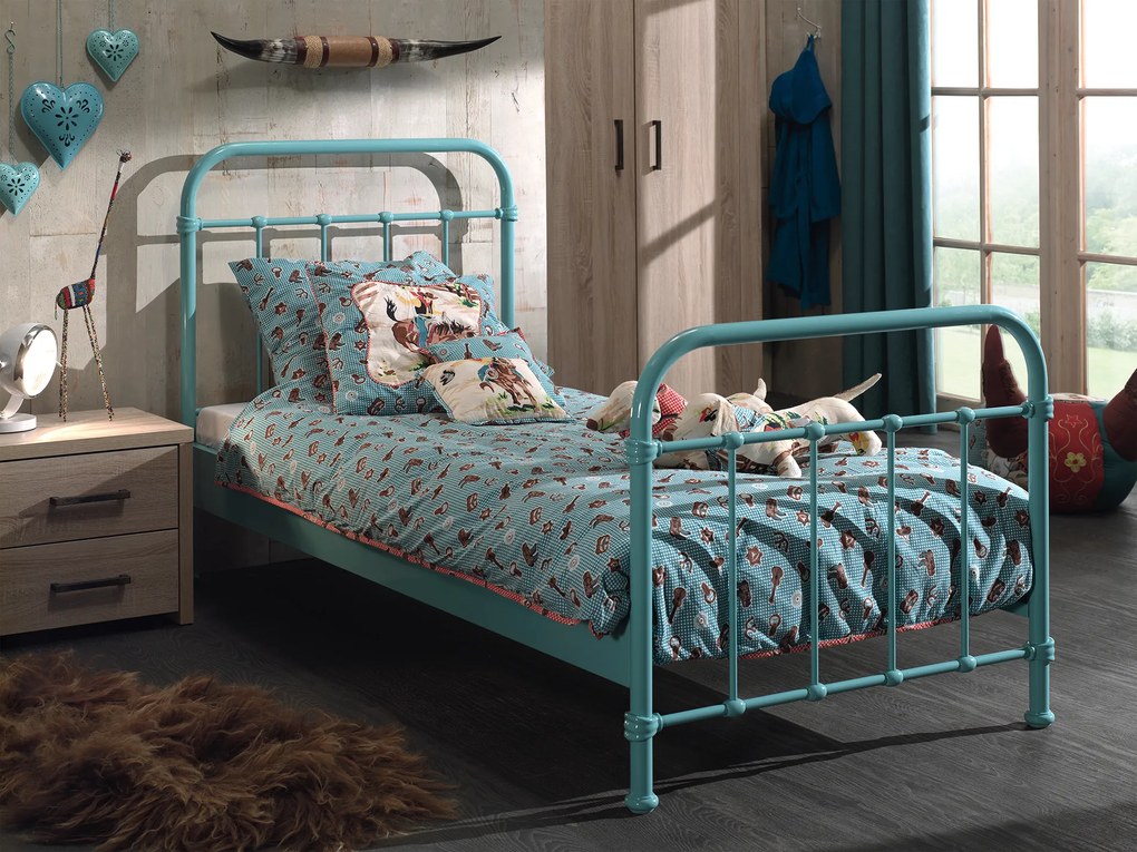 Cama para Crianças NEW YORK 90x200CM + Estrado Verde Menta