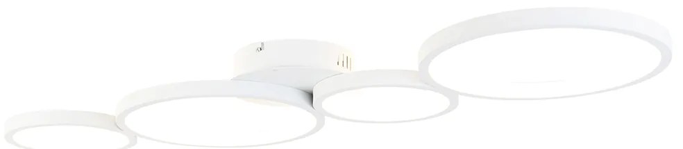 Candeeiro de tecto branco incl. LED 3 níveis regulável 4 luzes - Lupolo Design