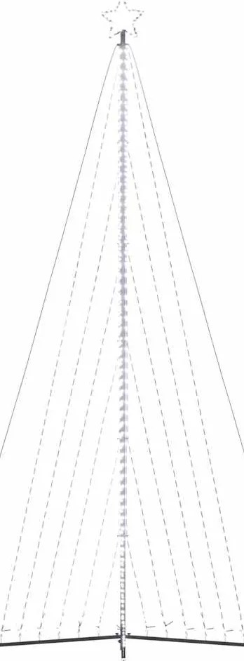 LED Árvore de Natal 789 LEDs Branco Frio 476 cm