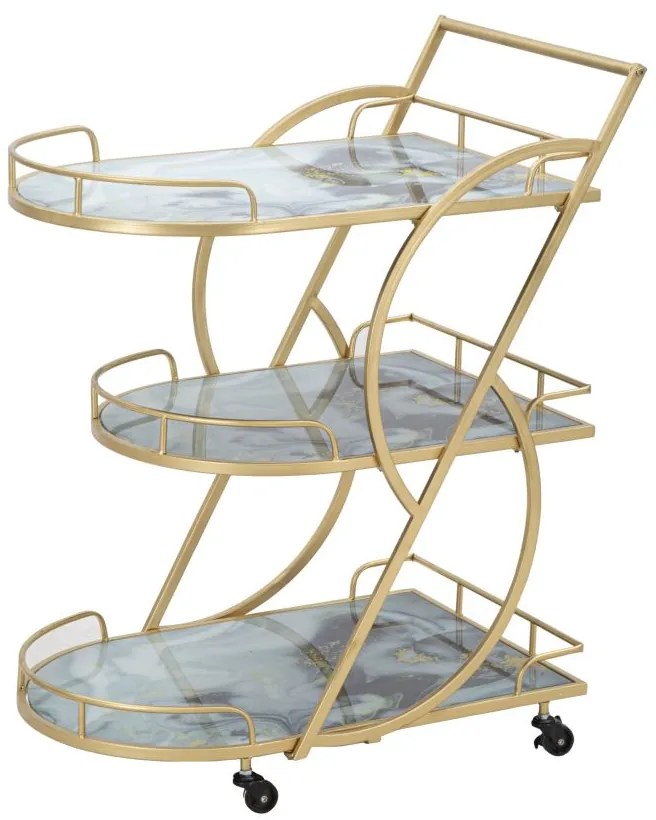 CARRINHO MISTURA DE VIDRO MÁRMORE CM71X45.5X84.5