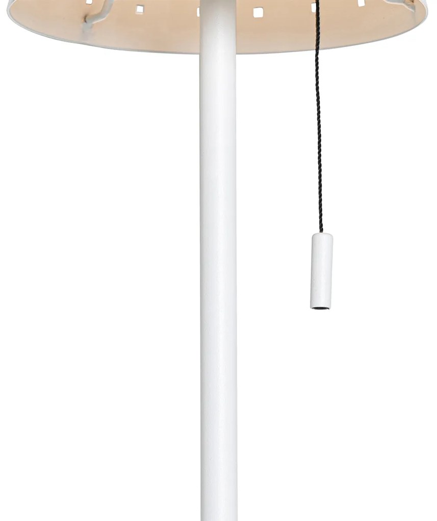 Candeeiro de pé para exterior branco com LED regulável em 3 níveis a energia solar - Ferre Design