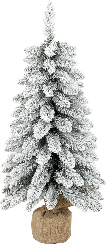 Árvore de Natal Artificial de Mesa, 46 x 46 x 90 cm, 107 Pontas Nevadas, Branco