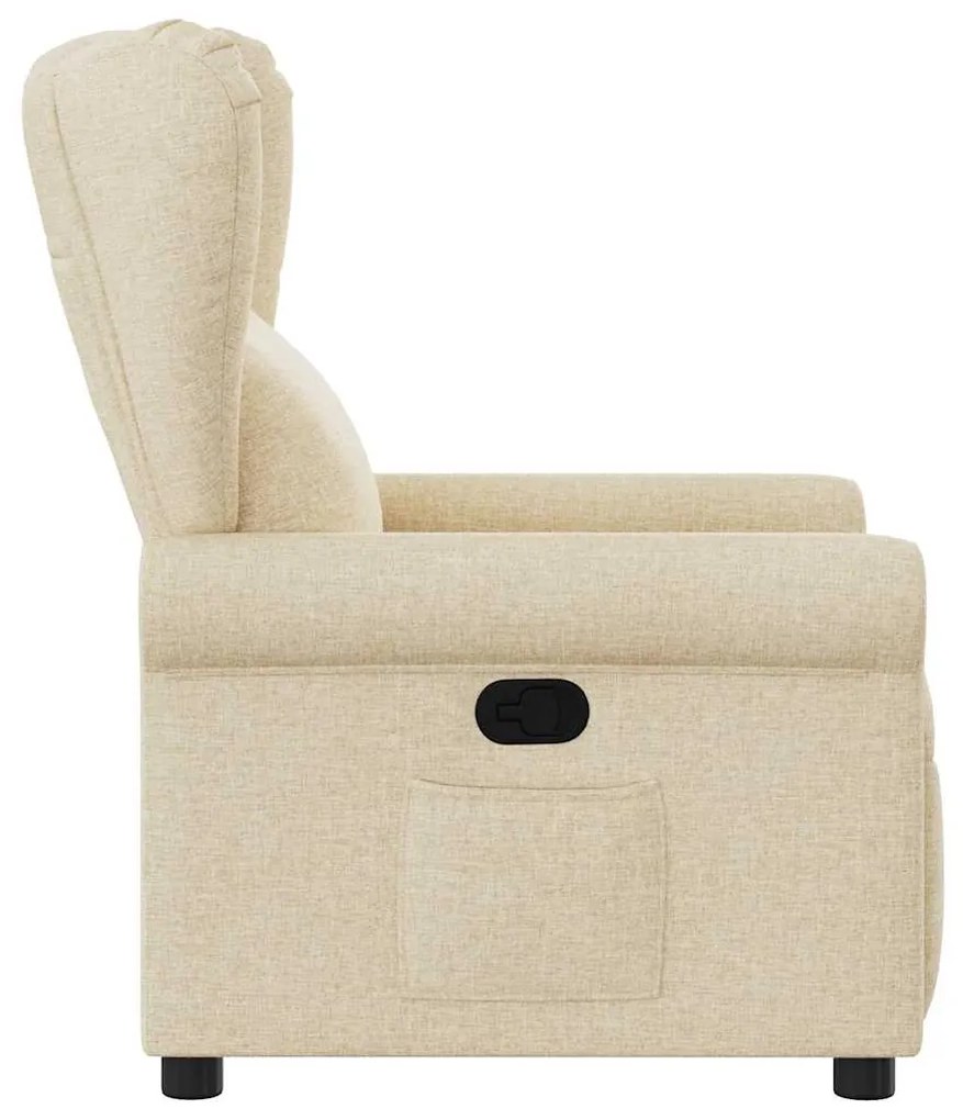 Poltrona reclinável tecido cor creme