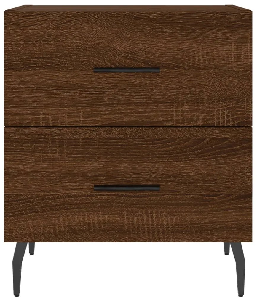 Mesa de cabeceira 2 pcs derivados de madeira carvalho castanho