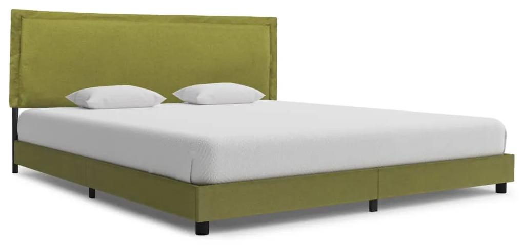 281000 vidaXL Estrutura de cama em tecido verde 180x200 cm