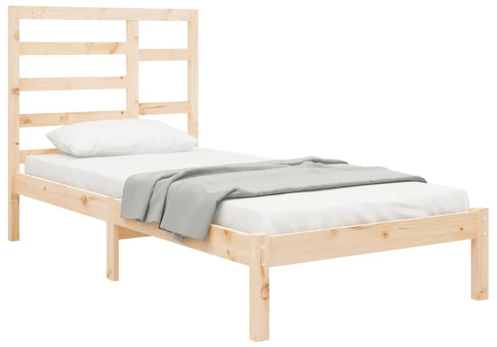 Estrutura cama pequena solteiro 75x190 cm madeira maciça