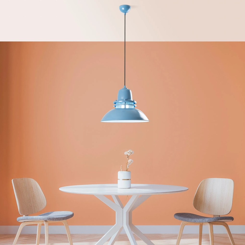 Candeeiro Suspenso com Altura Ajustável – Tibet Light Blue – Azul Clar