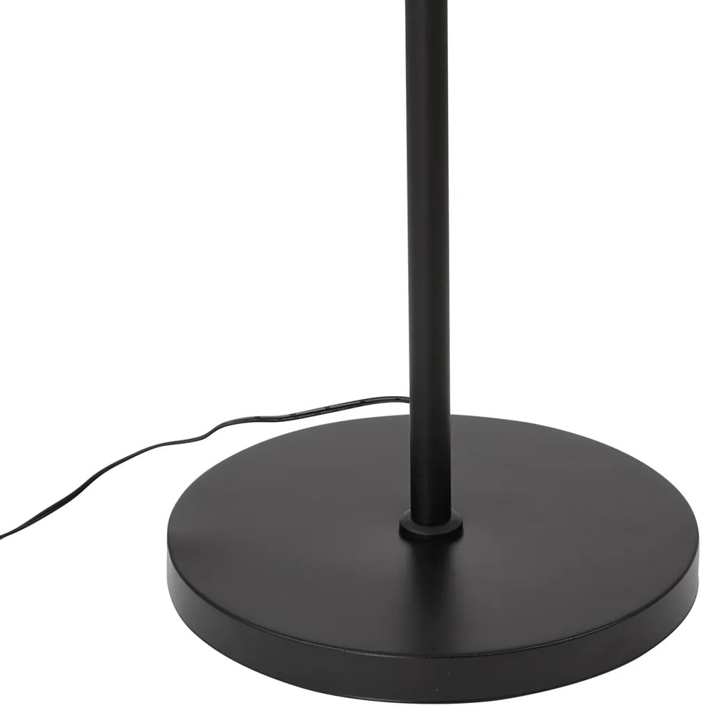 Candeeiro de pé moderno preto com LED regulável RGB com controlo remoto - Sjors