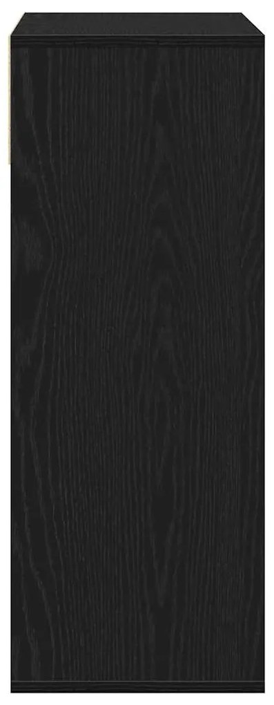 Estante preto 66x31x80 cm derivados de madeira