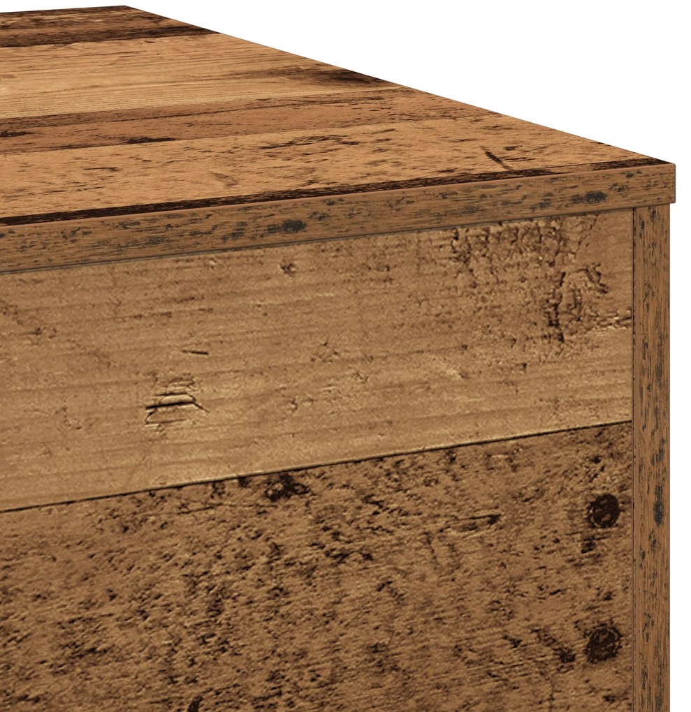 Mesa de Café VidaXL Madeira Velha 80x80x31 cm em Madeira de Engenharia