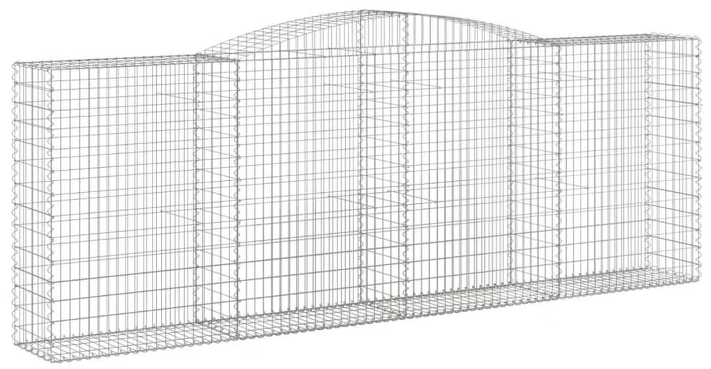 Cestos gabião arqueados 3pcs 400x50x140/160cm ferro galvanizado
