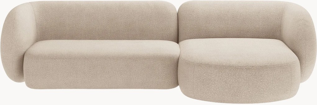 Sofá de canto modular em bouclé Kate (3 lugares)