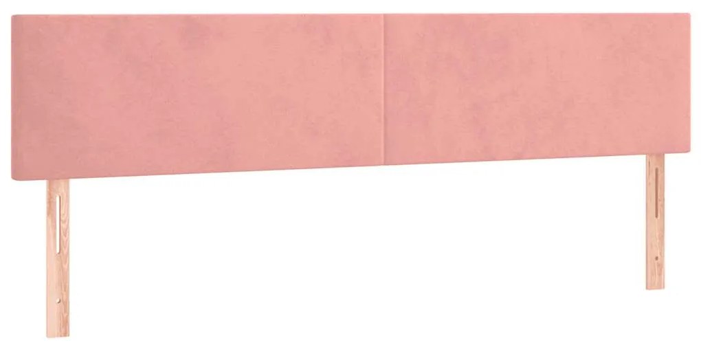 Cama boxspring com colchão 120x190 cm veludo rosa