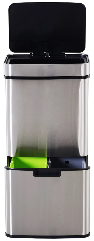 Caixote Lixo automática do sensor da abertura da lata de lixo 72L de cozinha de aço inoxidável