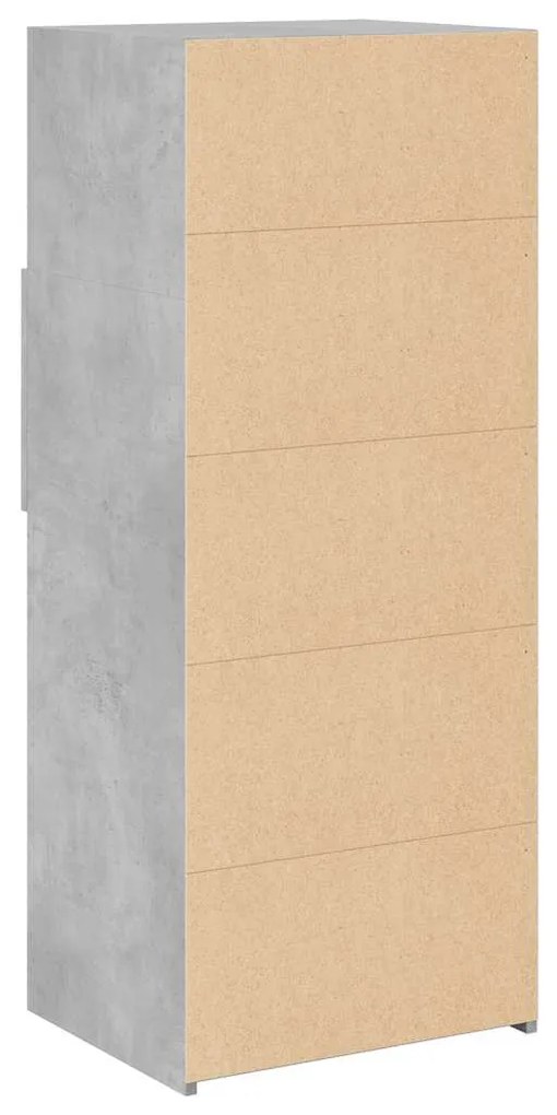 Armário alto 50x42,5x124 cm derivados de madeira cinza cimento