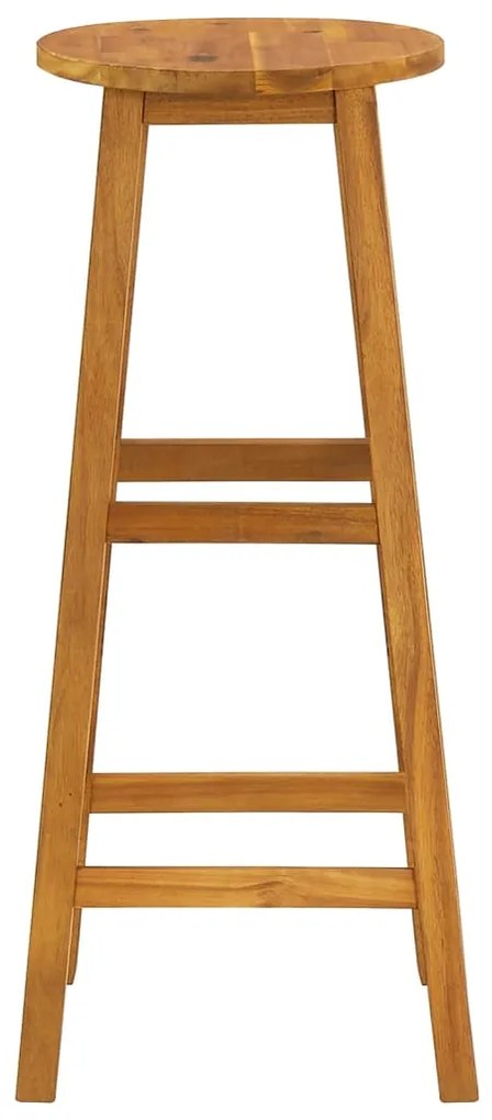 3 pcs conjunto de bar para jardim madeira de acácia maciça