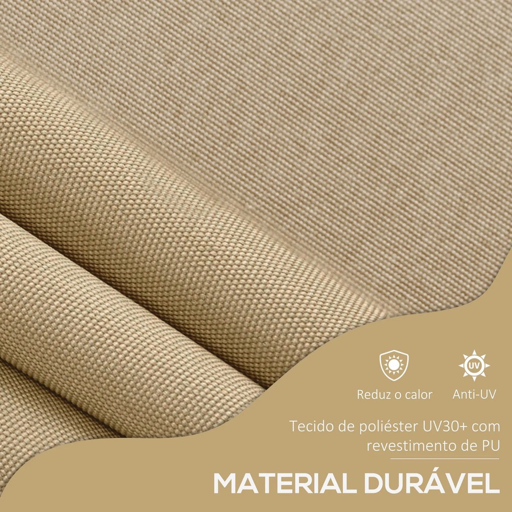 Toldo Manual Retrátil com Manivela 300x120x210-300 cm Toldo para Varan