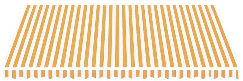 Tecido de substituição para toldo 4,5x3,5 m amarelo e branco