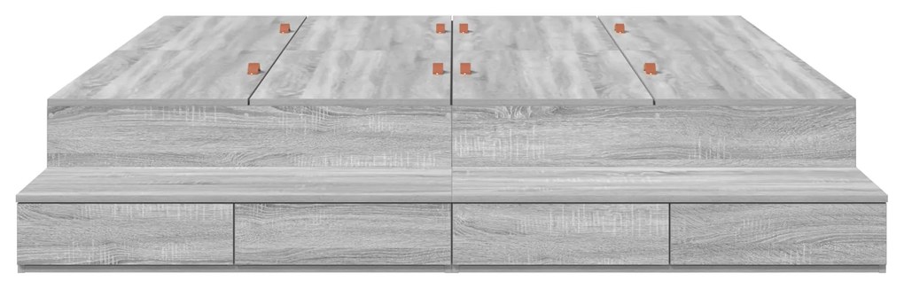 Estrado de Cama Cinzento Sonoma 200x200 cm