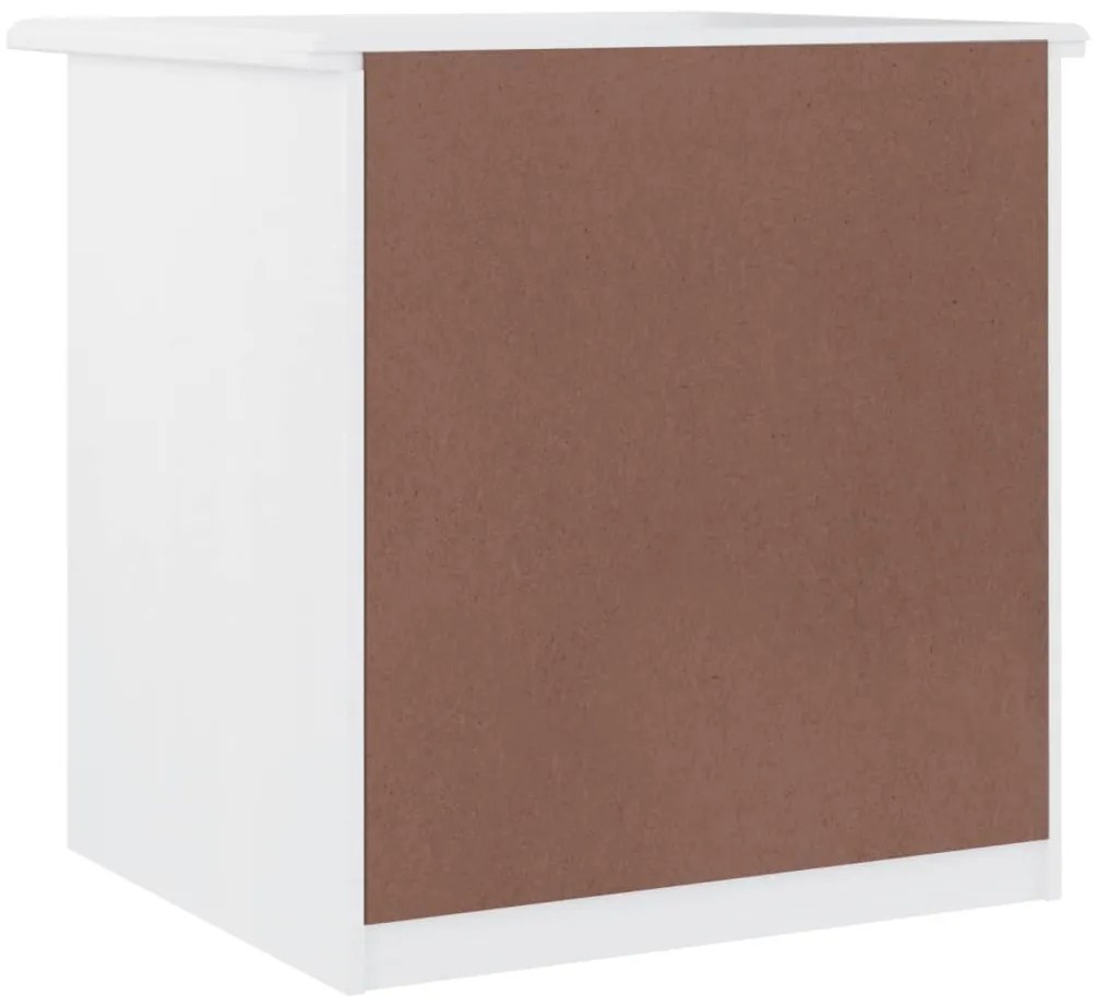 Mesa de cabeceira ALTA 41x35x41 cm pinho maciço branco