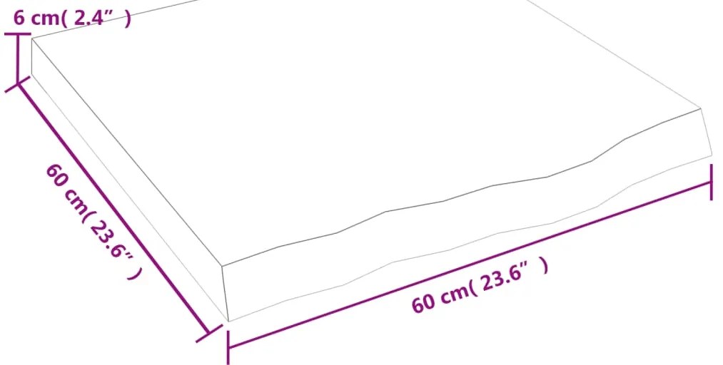 Prateleira de parede 60x60x(2-6) cm carvalho tratado castanho