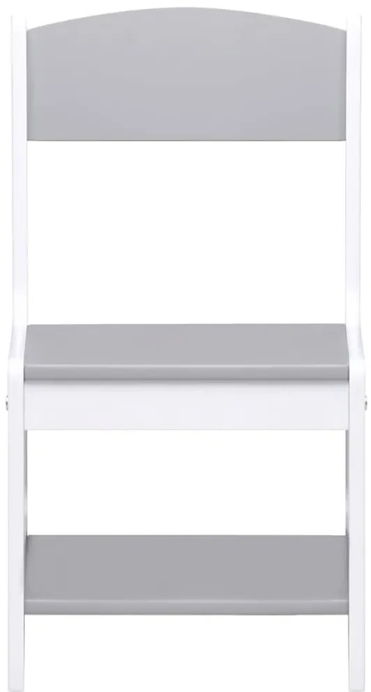 Mesa infantil com duas cadeiras MDF branco