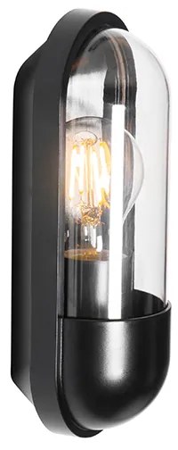 Candeeiro de parede exterior moderno preto IP54 - Stockholm Moderno
