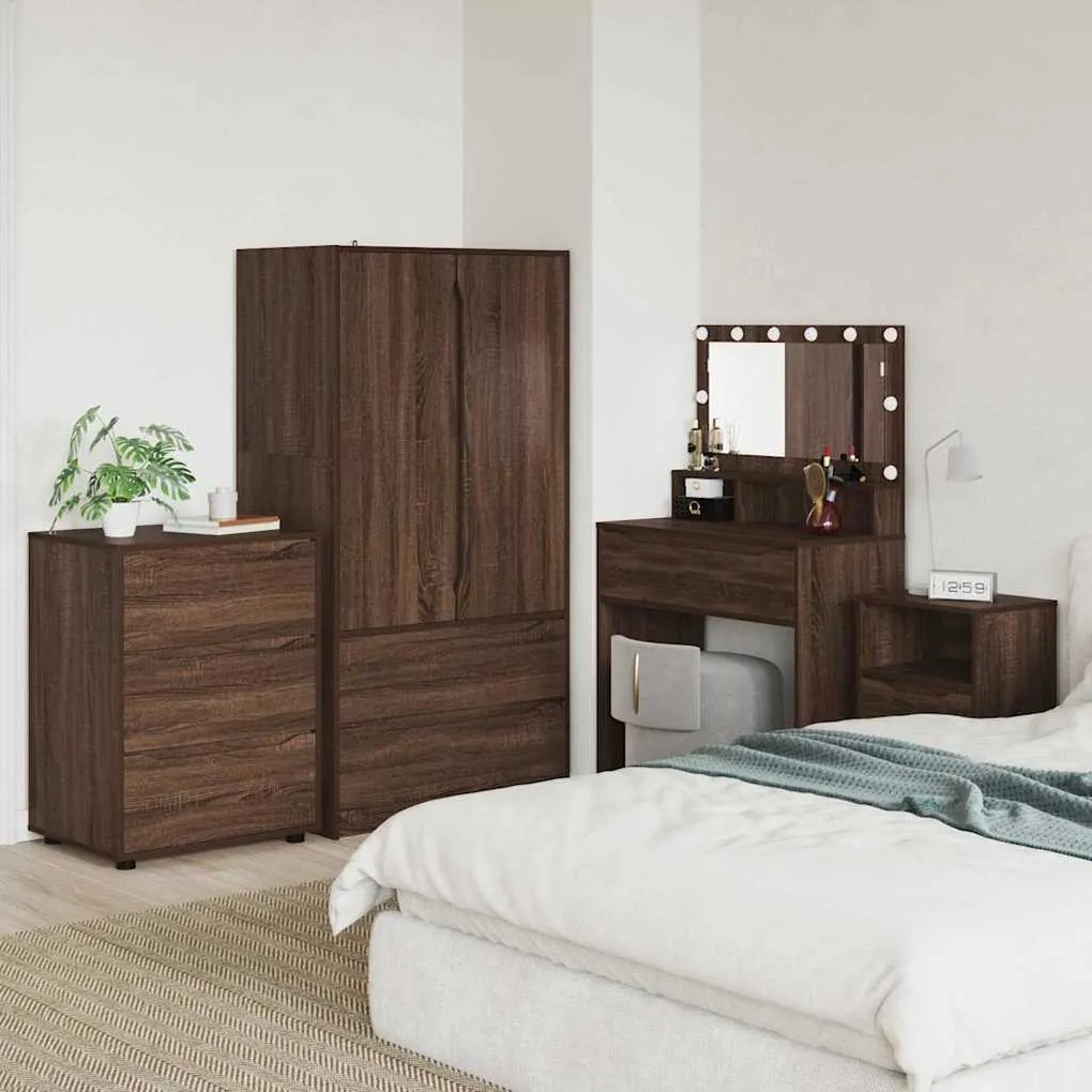 vidaXL Armário de arrumação Carvalho Marrom 60 x 48 x 81 cm