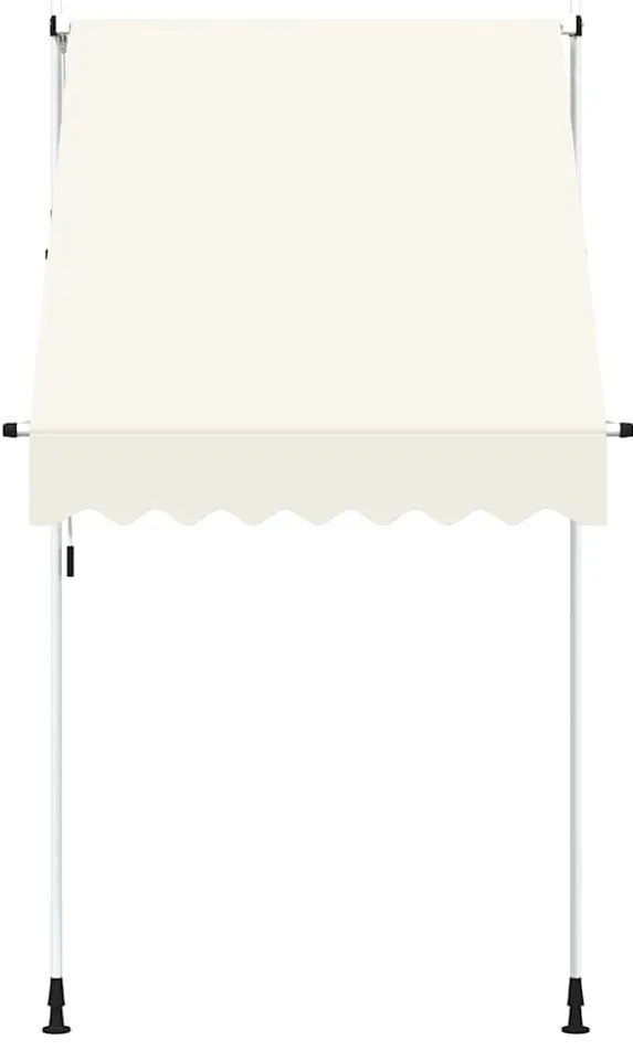 Toldo retrátil manual 150 cm creme