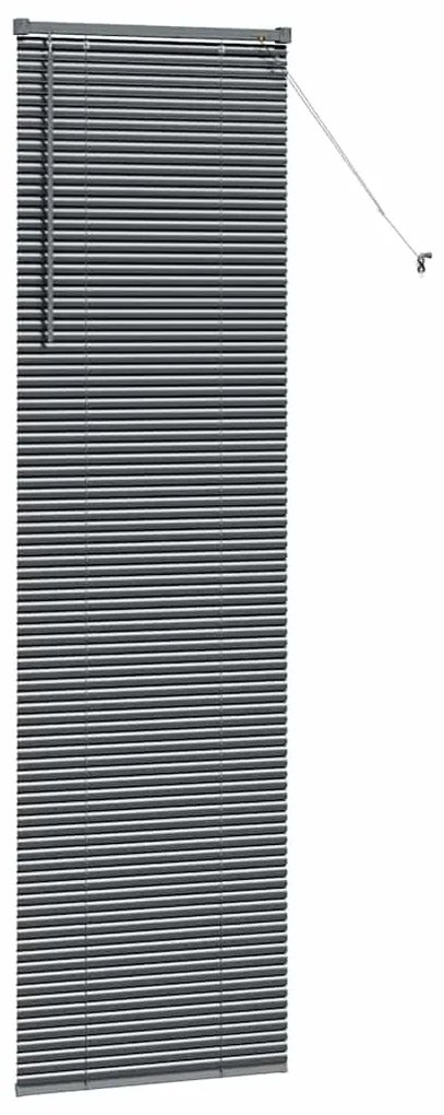 Persiana de Janela Cinzento-escuro 80 x 130 cm Alumínio