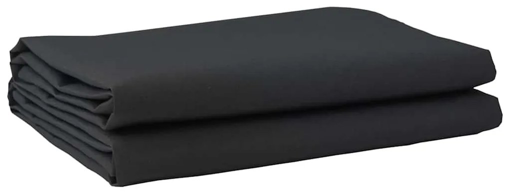 vidaXL Tecido para Substituição de Toldos Preto 10x1,6 m