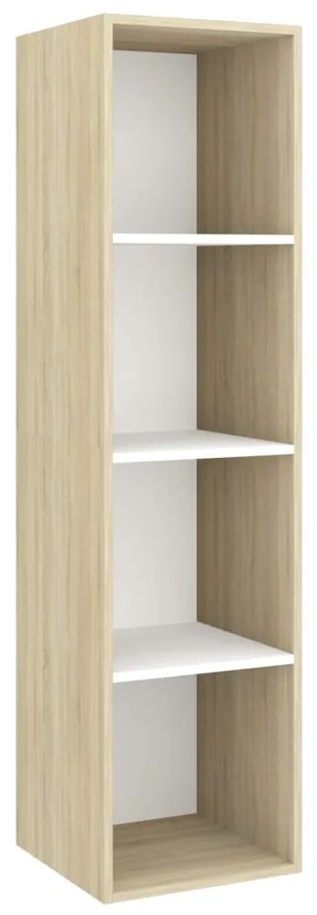 Armários de parede p/ TV 2pcs derivados madeira branco/sonoma