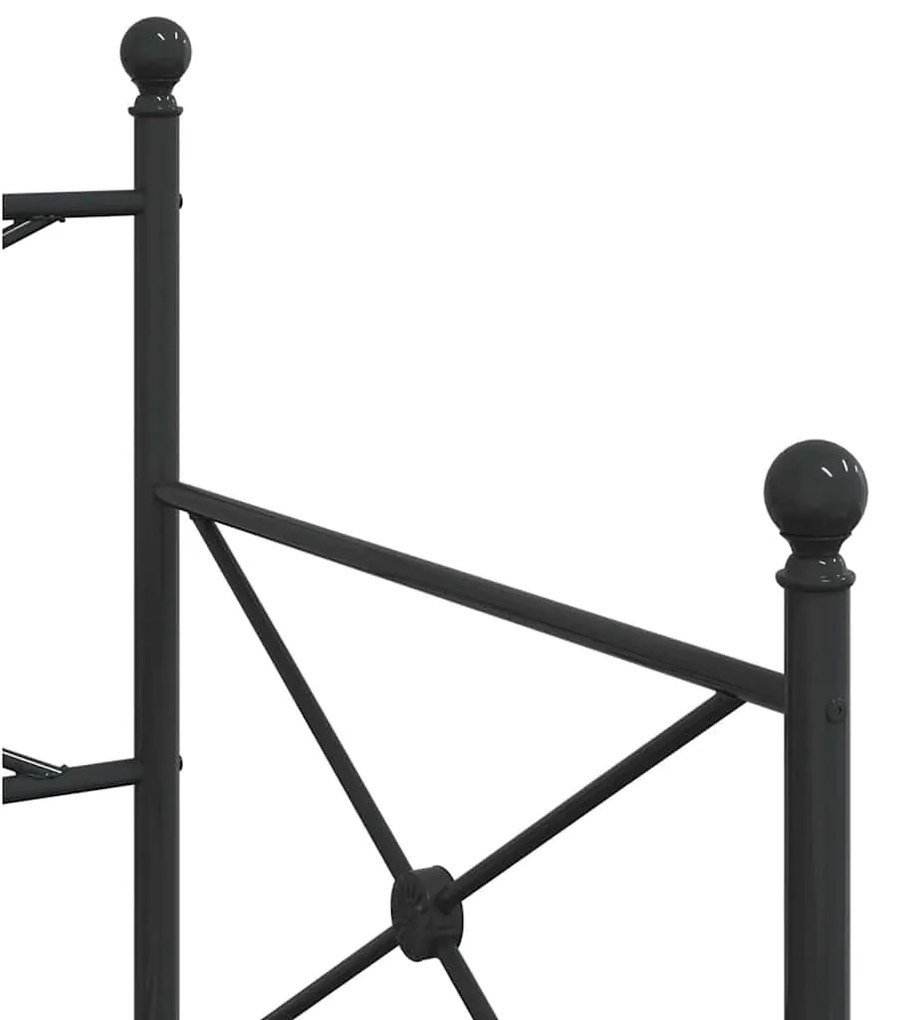 Cama de dia com gavetão sem colchão 80x200 cm aço preto