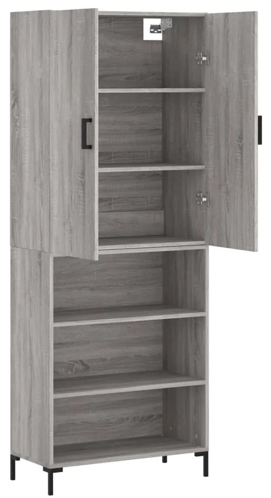 Armário alto 69,5x34x180 cm derivados de madeira sonoma cinza