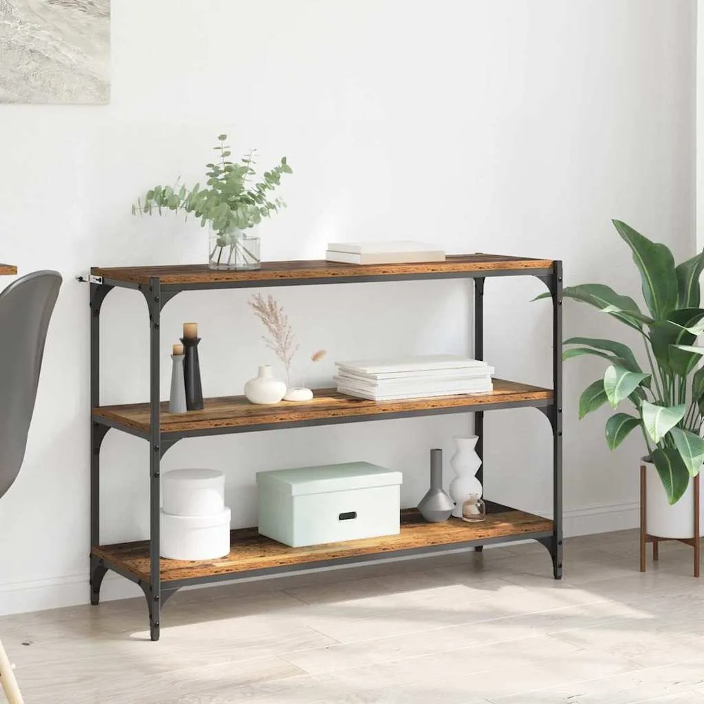 vidaXL Gabinete de Livros Madeira antiga 100 x 33 x 71 cm