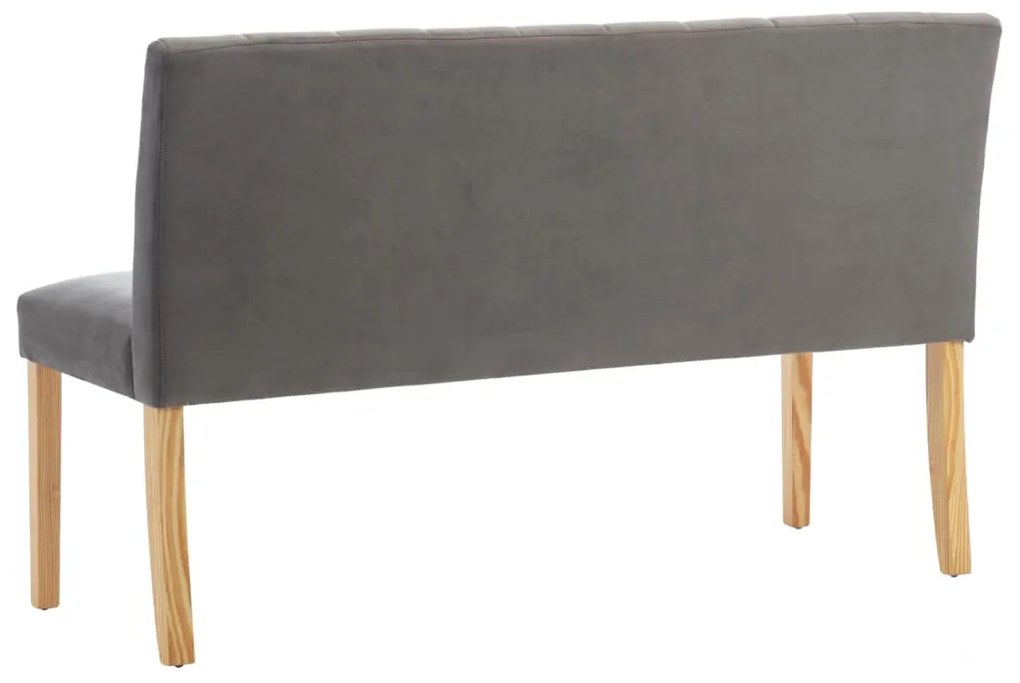 Banco 140 cm veludo cinzento
