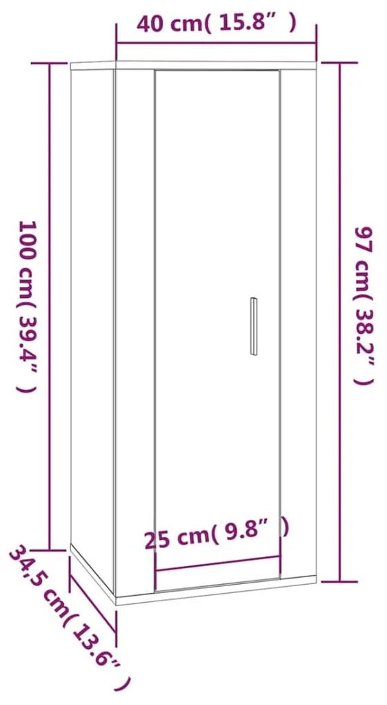 Móvel de Parede Flix Suspenso de 100 cm - Cinzento Sonoma - Design Mod
