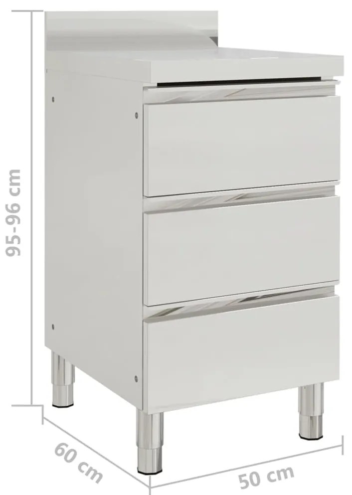 Armários de cozinha comerciais 2 pcs aço inoxidável