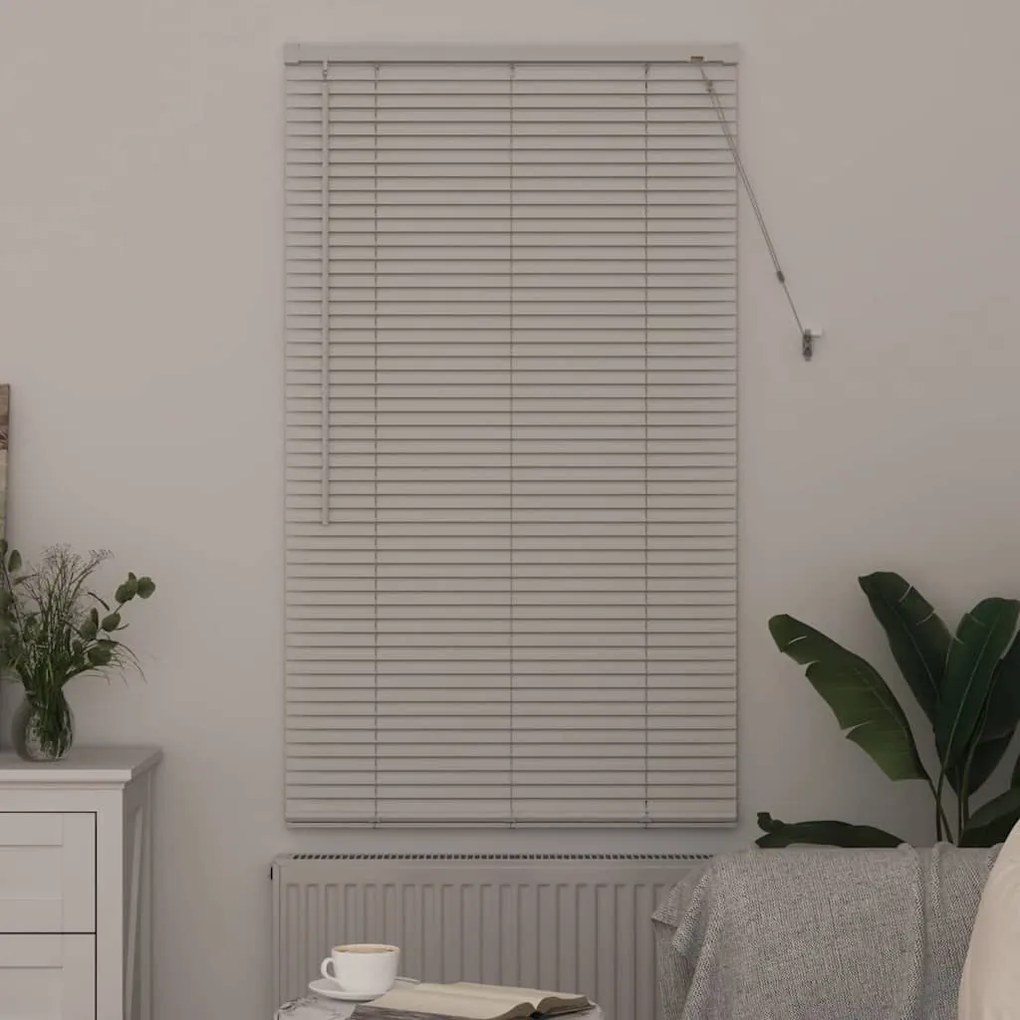 Persiana de Janela com cortinas Outros Manual Branco 80 x 130 cm Alumí