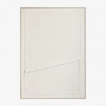 Quadro Decorativo Com Textura Em Linho Ovilea 50 X 70 Cm & B - Sklum