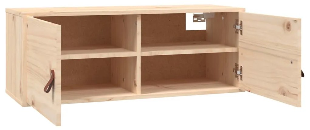 Armários de parede 2 pcs 80x30x30 cm madeira de pinho maciça